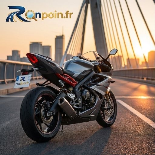 Moto sur route de montagne