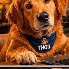 Thor, golden retriever mascotte de Ronpoin